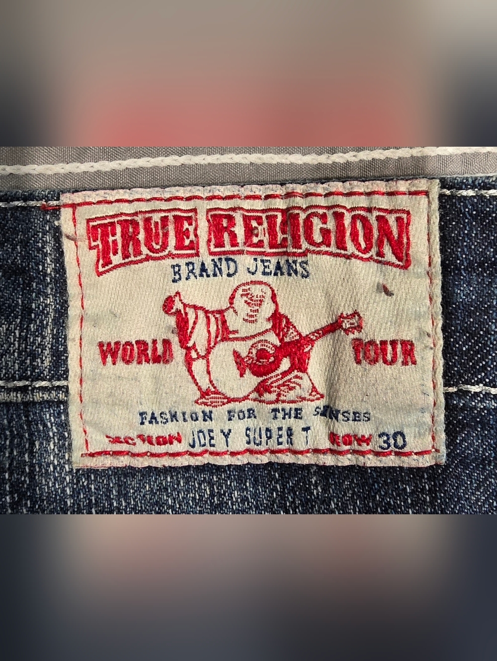 True Religion Joey Super T Low Rise Straight Jeans Size 30 - Picture 5 of 9